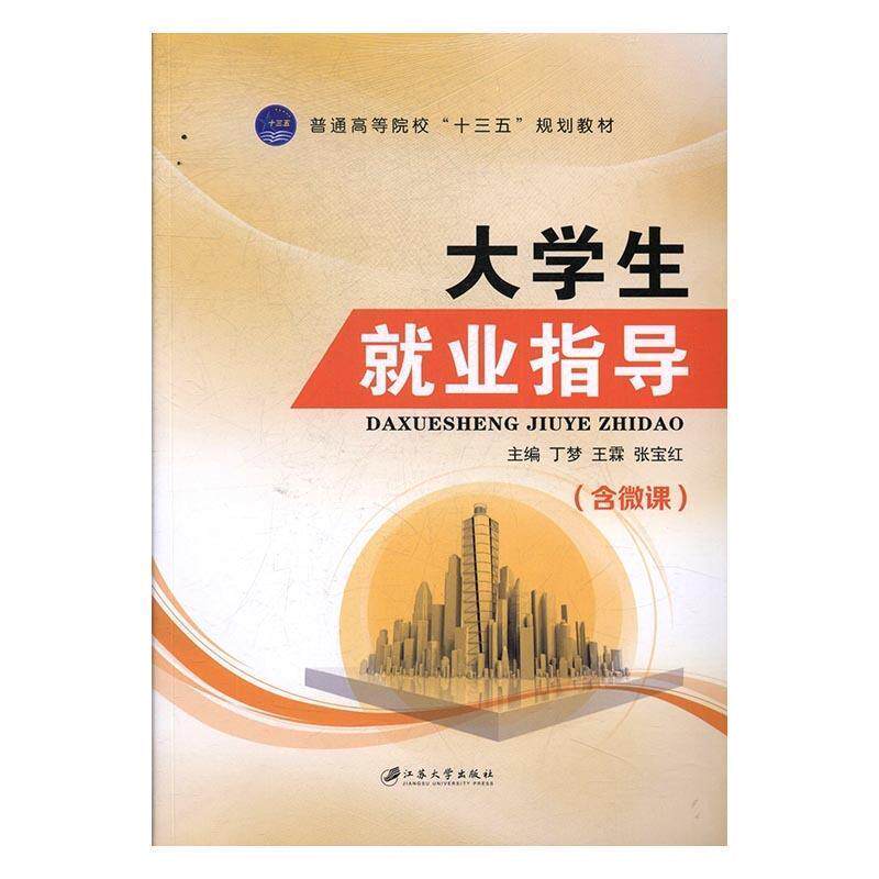 【正版书】 大学生就业指导 丁梦,王霖,张宝红 编 江苏大学出版社