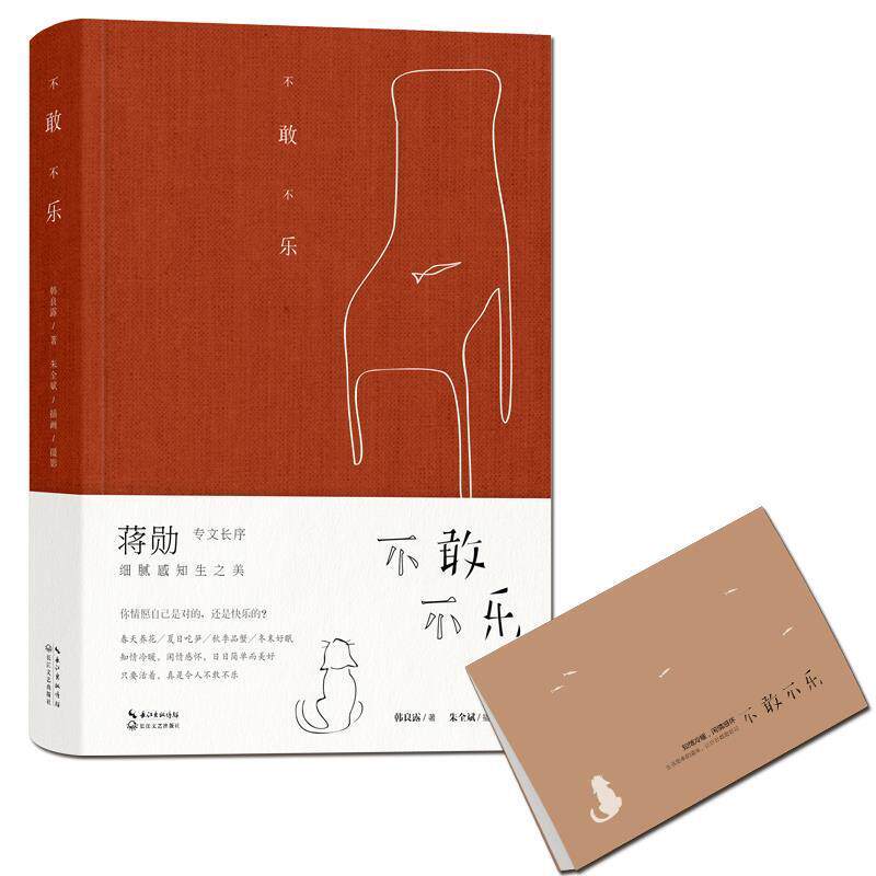 【正版书】 不敢不乐 韩良露 著 朱全斌 插画,摄影 长江文艺出版社
