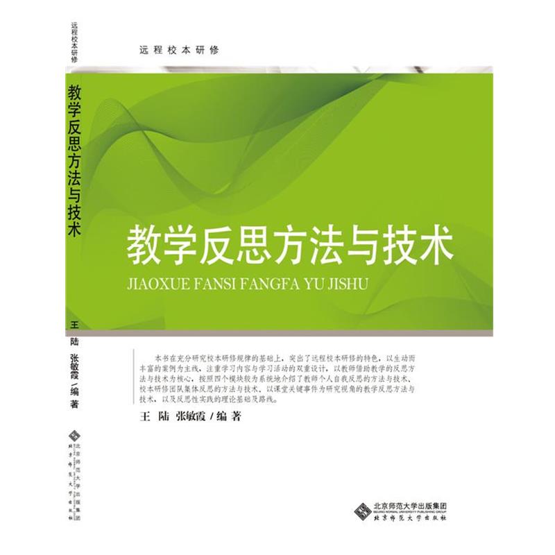 【正版书】 远程校本研修丛书:教学反思方法与技术 王陆,张敏霞　编著 北京师范大学出版社