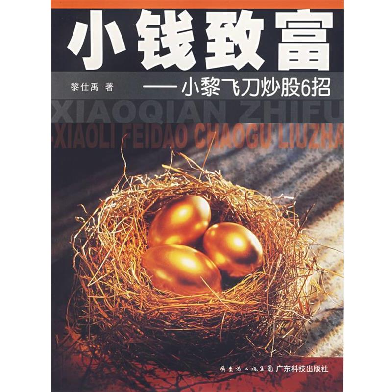 【正版书】 小钱致富：小黎飞刀炒股6招 黎仁禹 著 广东科技出版社