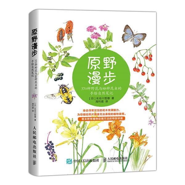【正版书】 原野漫步 370种野花与88种昆虫的手绘自然笔记 长谷川哲雄 人民邮电出版社