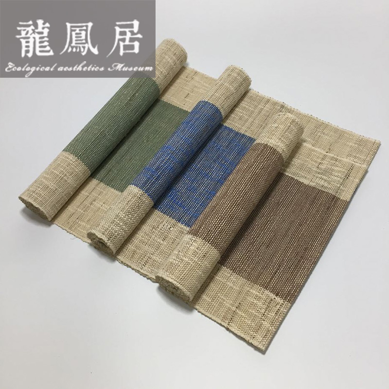 日式田园苎麻桌旗现代简约茶席茶道茶垫中式布Q艺棉麻桌布茶几茶