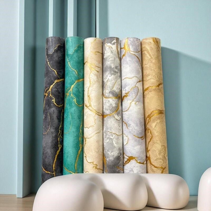 现代简约金色线3jd卧室客厅餐厅沙发电视背景墙纸酒店装饰个性壁