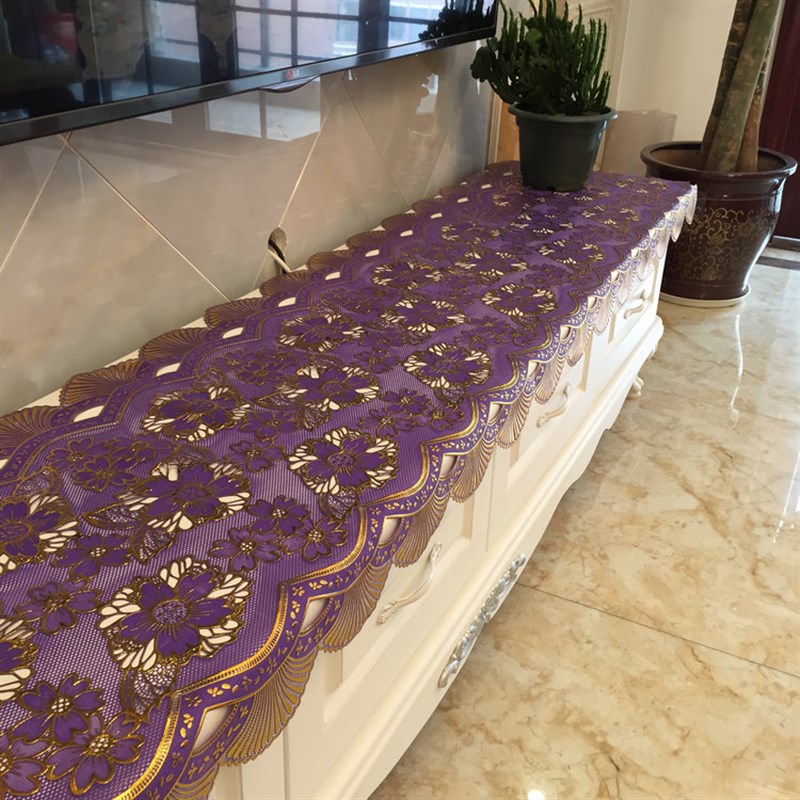 长方形电视柜桌布客厅现代简约欧式桌布J卧室床头柜布防水防油免