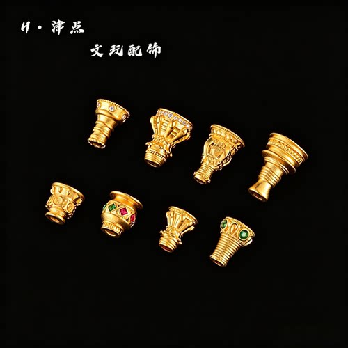 藏式佛塔镀24K金色塔头配饰