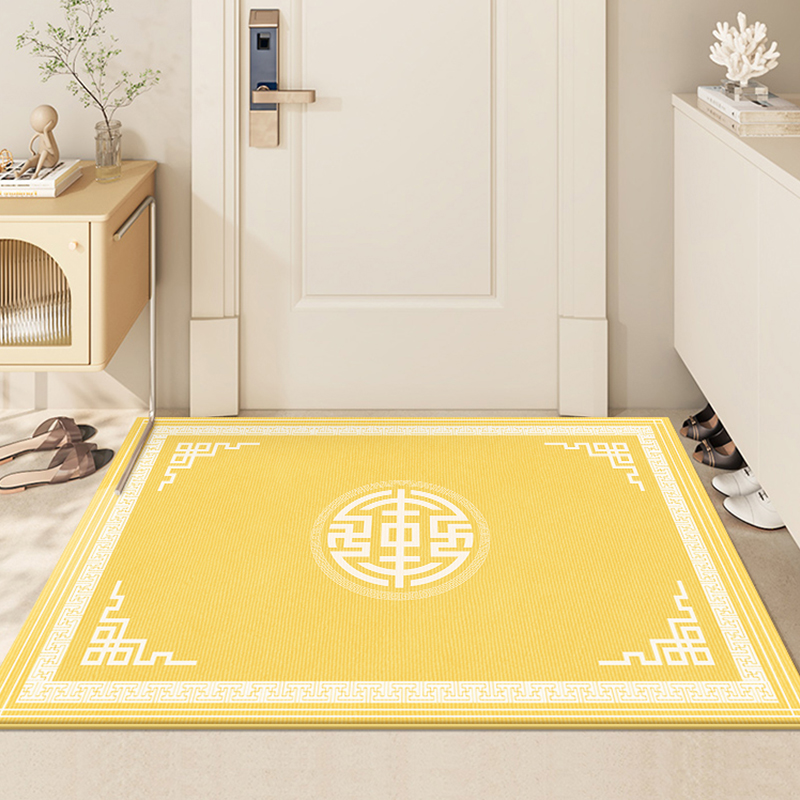 黄色进门地垫入户门垫高级感门口家用脚垫大门入户地毯玄关可裁剪