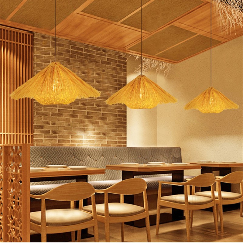 手工藤艺藤编吊灯东南亚田园饭店灯笼咖啡店会所茶楼民宿鸟巢吊灯