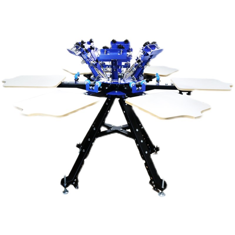 烟台天久006446   N662L座立两用落地微调型六色六工位双轮转丝印