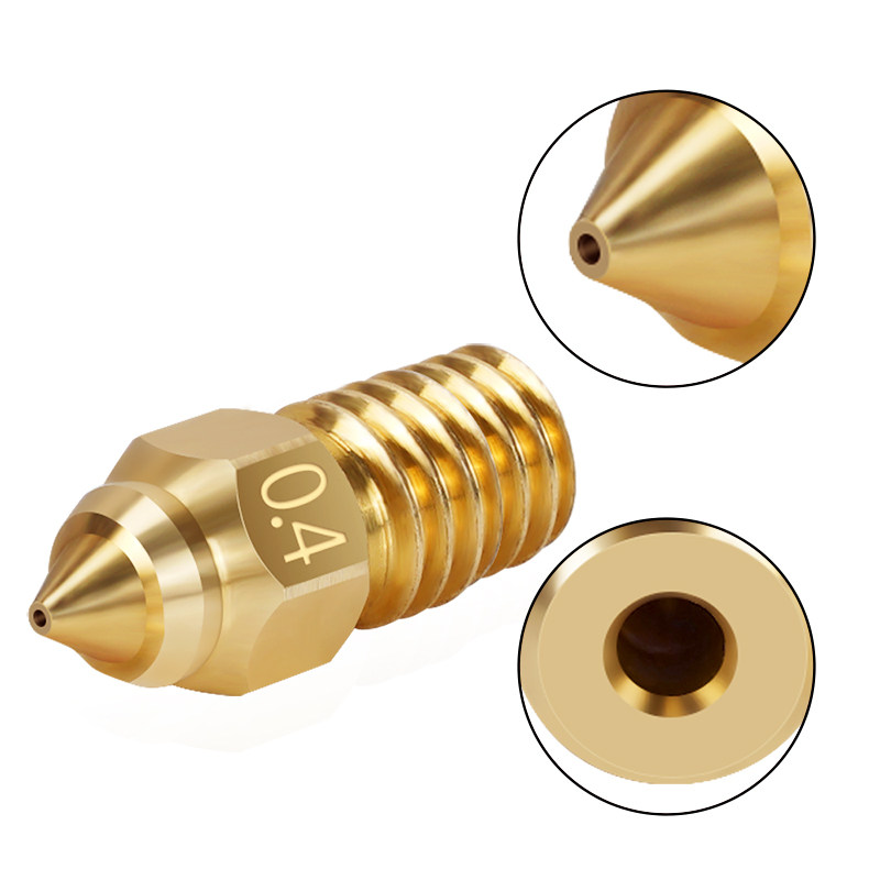 3D印表机Ender-7/5 S1 V3SE高速喷嘴黄铜/铬锆铜硬化钢高温喷头