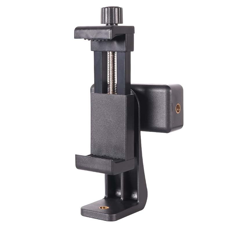 桌面直播可旋转E字两双面手机夹子多机位两面U型手机夹支架提词器