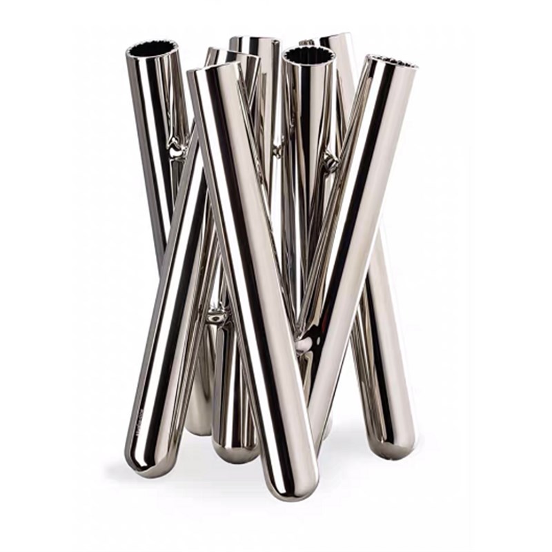 现代简约金属玻璃电镀银色摆件饰品花器花瓶家居软装客厅玄关酒店