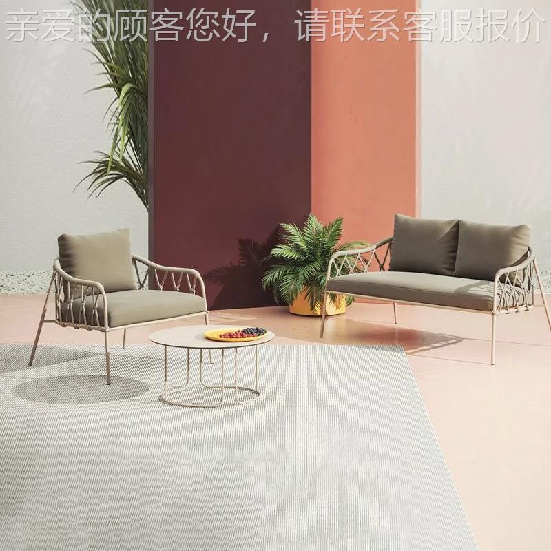 外1藤编沙发院防晒防水别墅花园露台休庭椅闲阳台民宿户藤椅躺组