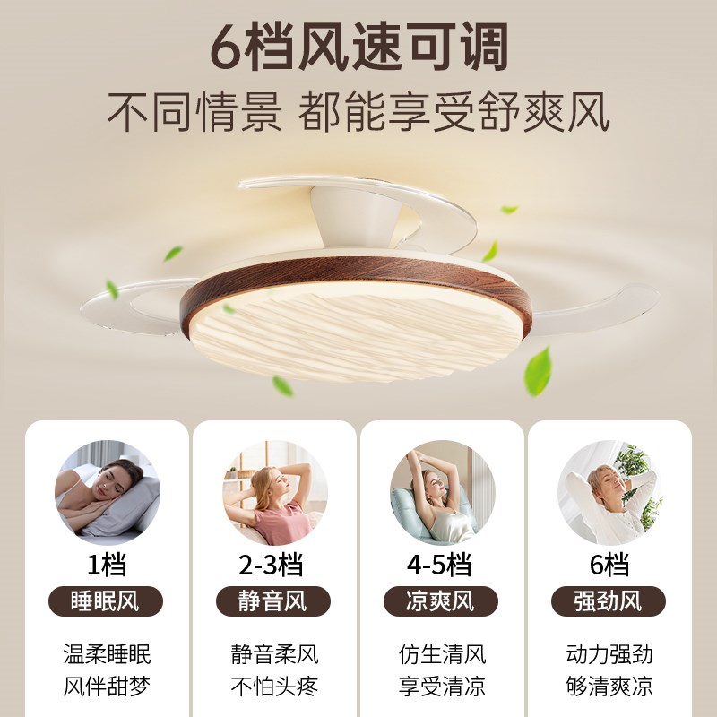 箭牌风扇灯餐厅2025新款吊扇灯变频静音家用客厅卧室电扇吊灯一体