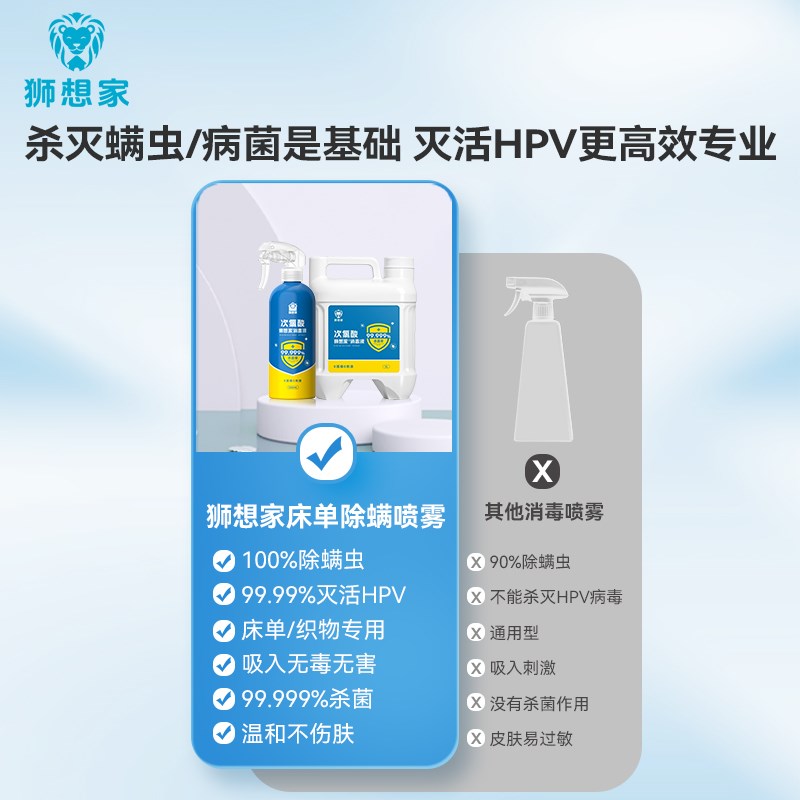 床上除螨杀菌喷雾专用母婴可用床垫床单被子除螨虫神器除菌消毒液