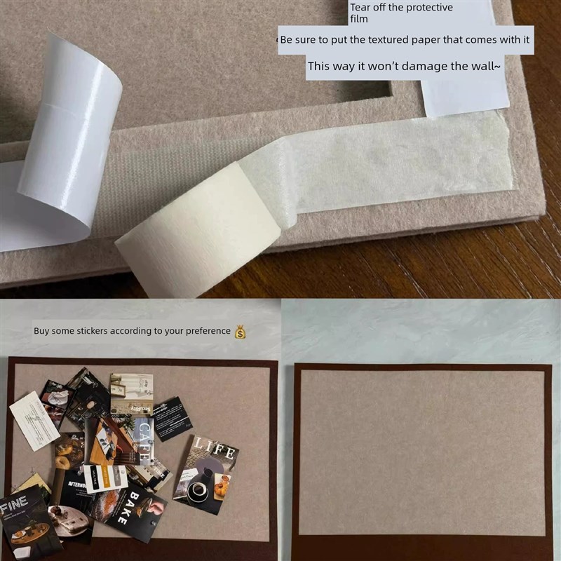 【100快件新家】毛毡板墙贴仪表盒创意丑罩方便小工具不打孔挂画