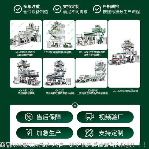 厂家供CX-60-71720型螺杆双吹模头0膜机快应递袋吹膜机全自动吹膜