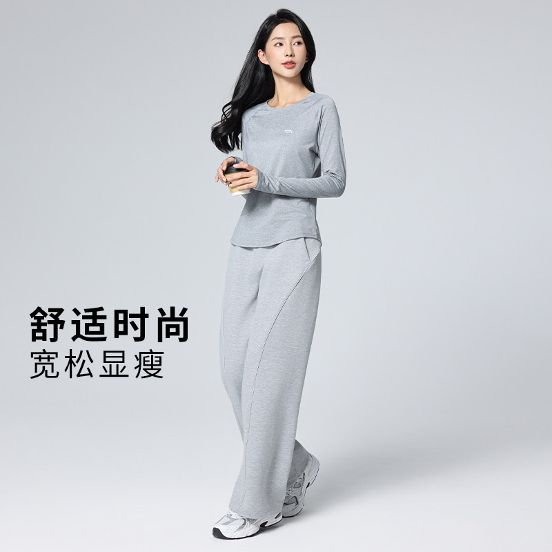 春季新款休闲显瘦瑜伽服女士时尚舒适宽松健身晨跑运动两件套7016