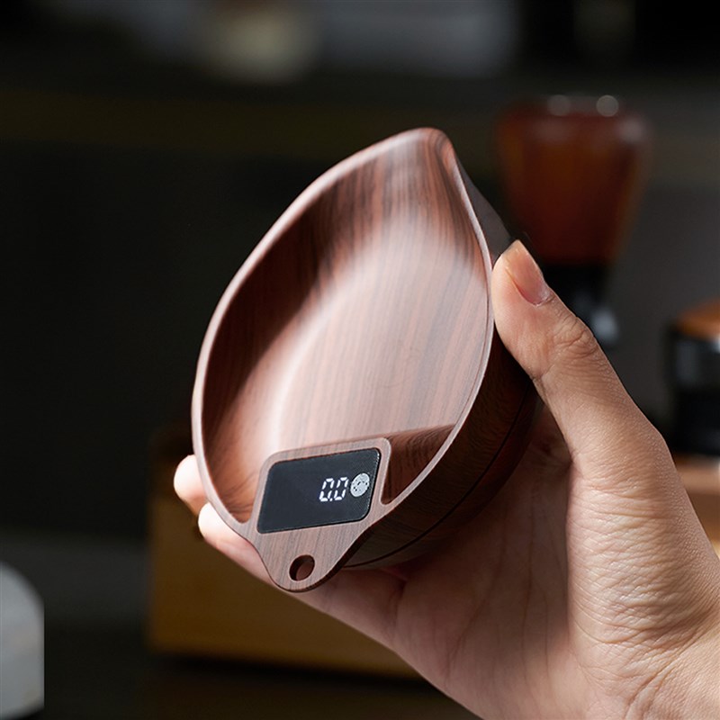 野啡咖啡电子秤豆碟 手冲数字豆碟称意式咖啡称重展示盘咖啡豆碟