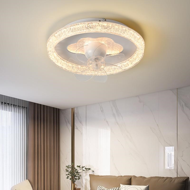 高端2024新款摇头电扇一体灯轻奢大气主卧房间风扇智吸顶灯能护眼