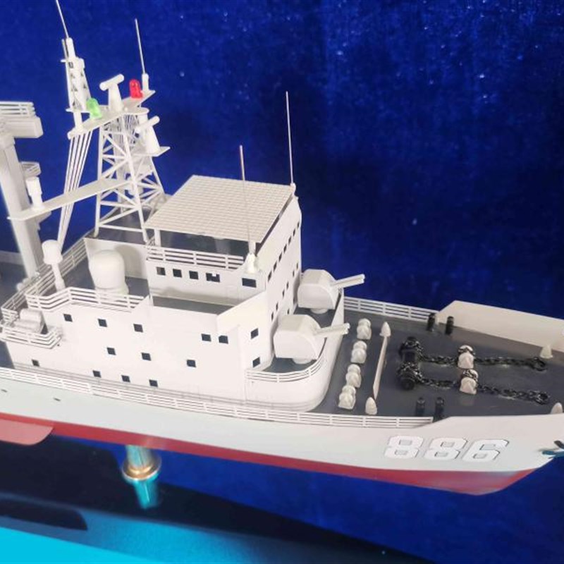 海军886千岛湖号舰船模型903B型远洋补给舰首舰合金模型收藏礼成