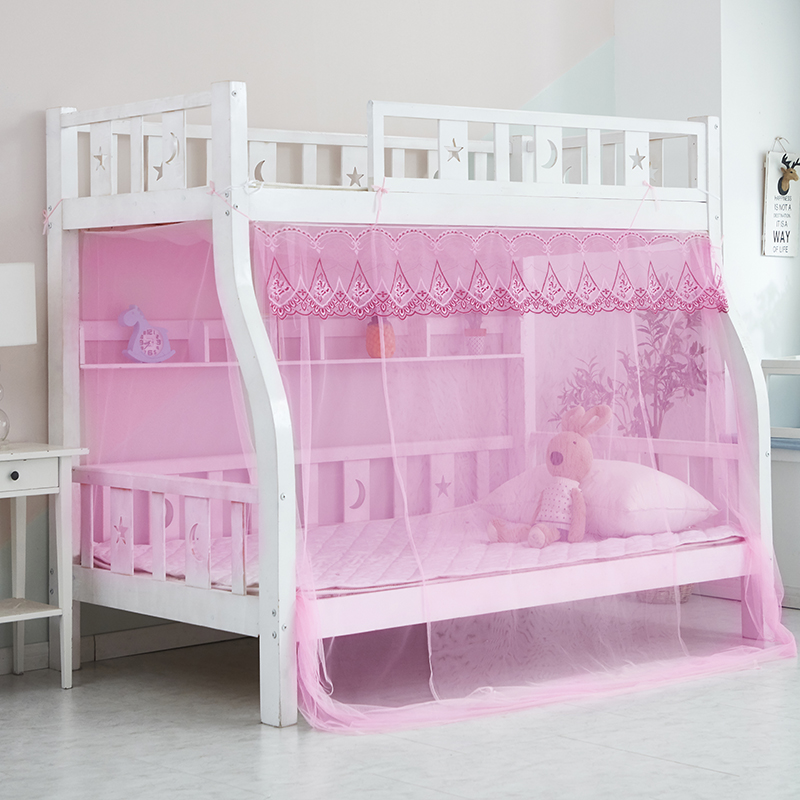 子母床蚊帐上下铺梯形1.5米0.9双层床1.I2m高低儿童床1.35米上下