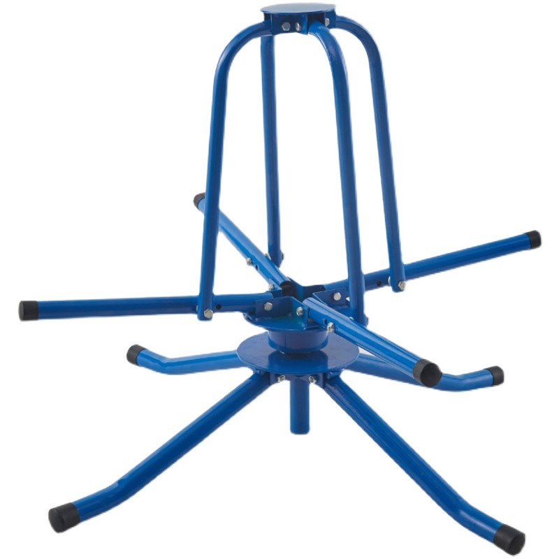 电梯钢丝放线器双轴承重型加厚折叠放绳子支架散装T限速钢缆放线