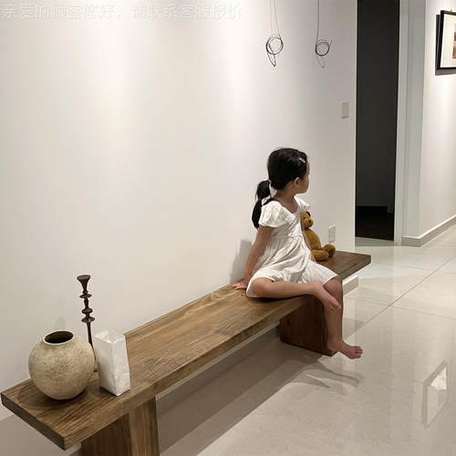 北欧实木家长凳子设计个性具简约现代用换YN0429鞋凳休息穿鞋凳家