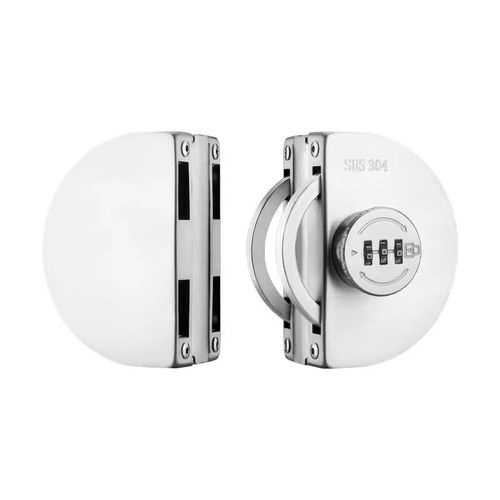 玻璃门锁双门单门免开孔商铺玻璃门密码锁推拉双开门锁具插销锁