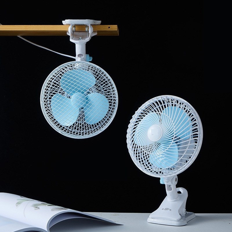 自动摇头夹式风扇迷你学生宿舍家用床头台式夹扇桌面小型电扇静音