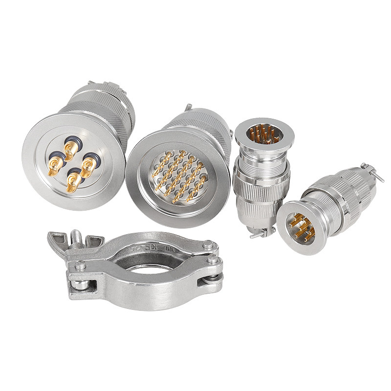 法兰快速安装 KF25/40密封气密封航空插头 真空玻璃烧结连接器