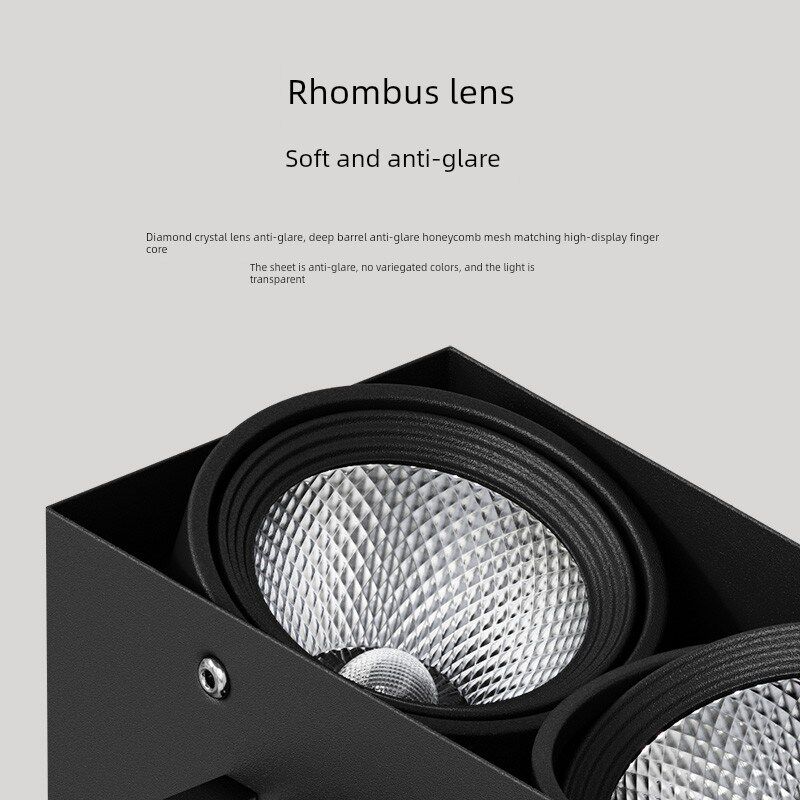 方通Bold灯方形专用灯铝方形Led方形双头表面安装格栅筒灯射灯嵌