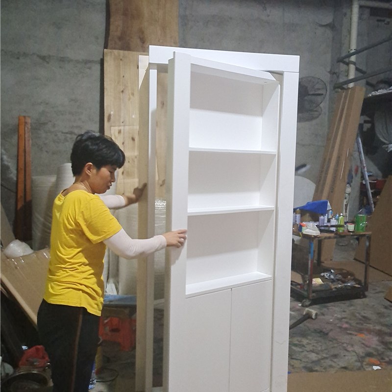 抖音新款铁丝达书柜门客厅卧室隐形门个性装饰暗门创意定制书架门