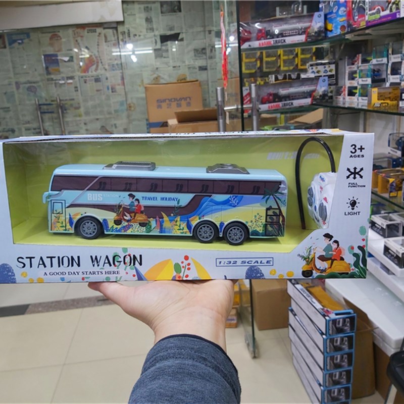 儿童无线遥控巴士城市交通大巴电动公共旅游仿真汽车模型玩具男孩