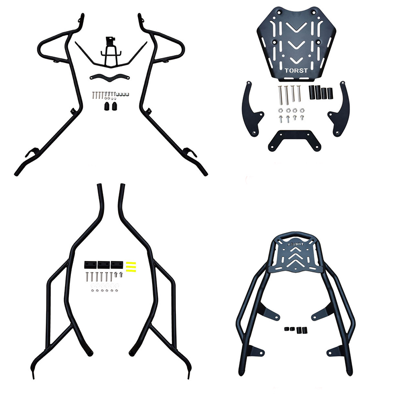 适用山叶新款赛鹰JYM125T-2 C前後包围保险杆V後货架踏板机车