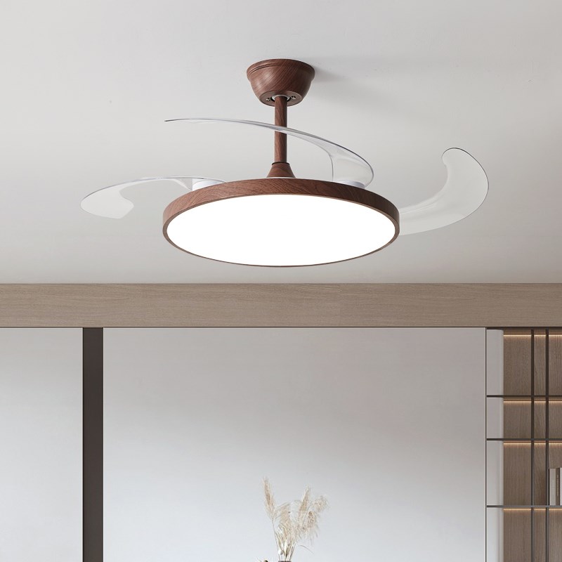 风扇吊灯客厅现代简约风扇灯餐z厅家用卧室大气一体吊扇灯北欧灯