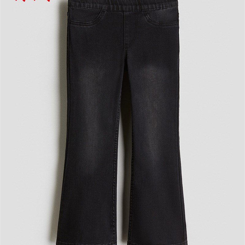 m童装女孩牛仔裤2025秋季新款弹力修身时尚休闲喇叭裤1228540