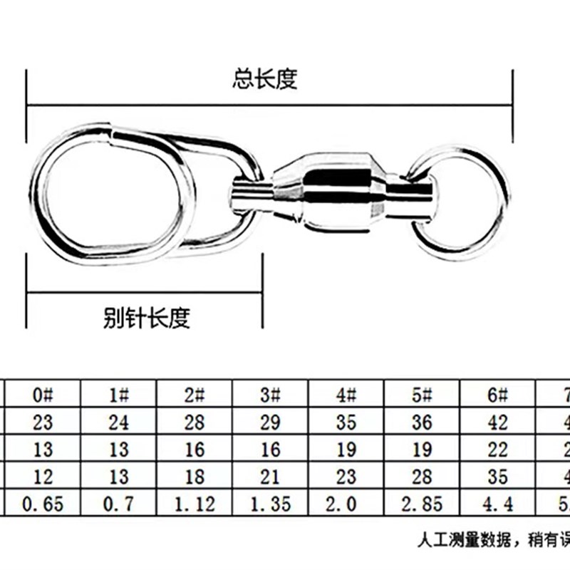 小配件万向连接器高速轴承转环椭圆别针路亚饵8字环垂钓用品渔具