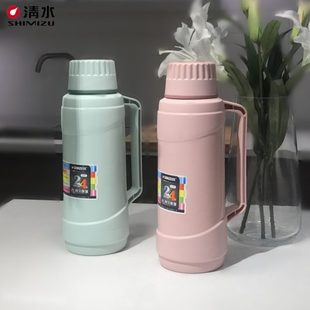 家用玻璃胆学生宿舍暖水瓶塑料壳彩色2L 清水1121热水瓶保温壶时尚