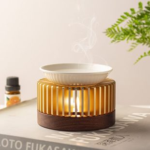 意物香薰融蜡灯芳疗精油蜡烛台家用香氛助眠沉檀香茶叶香薰炉摆件