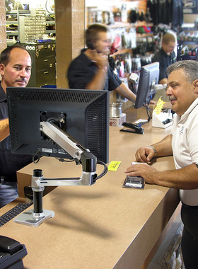 Ergotron爱格升桌面加延长臂的电脑显示器升降机械臂支架