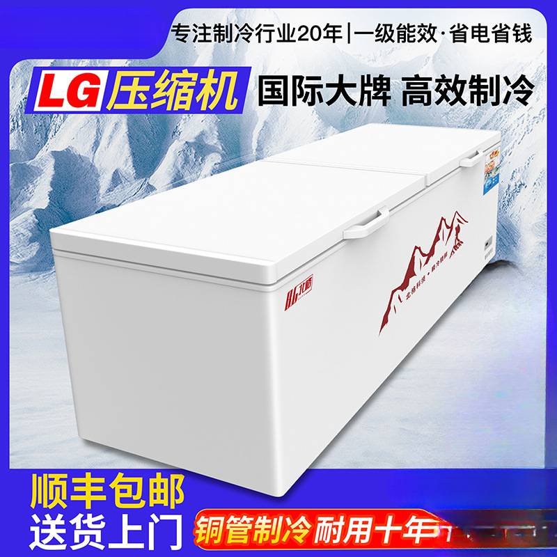 冰柜商用全冷冻柜家用冷藏两用大容量卧式双温小型冷柜雪糕柜冰箱