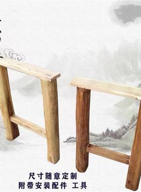 老榆木桌腿家用脚方形台定制餐桌腿木质脚老榆木桌子支架木桌底座