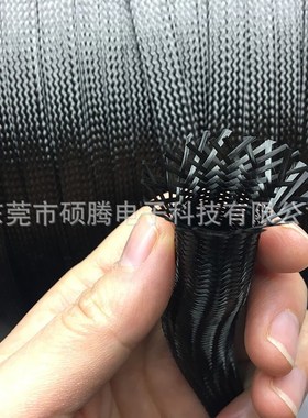 黑色高温纤维套j管14MM 防火碳纤维管抗拉强度高3K蛇皮网