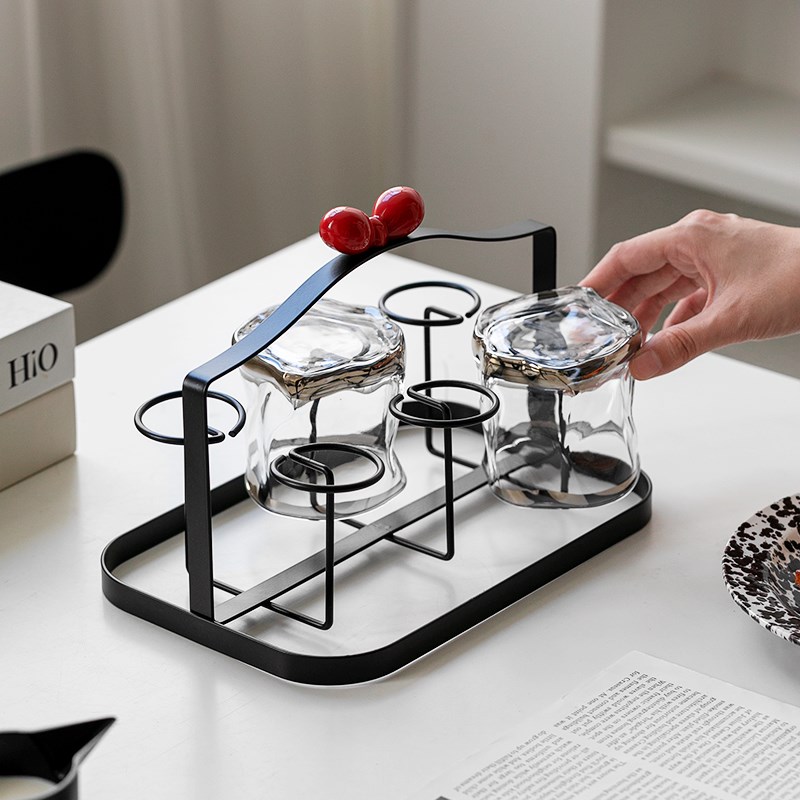杯子咖啡机收纳置物架p倒挂架子茶杯架洋酒杯放玻璃杯子托盘家用