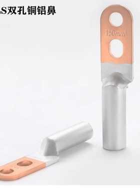 双孔铜铝鼻 DTLS-630 铜铝过渡接线I端子 两眼线鼻子 铜铝线耳