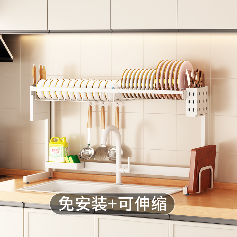 304不锈钢厨房置物架水槽碗架沥水架洗菜盆O水池上碗碟碗盘收纳架
