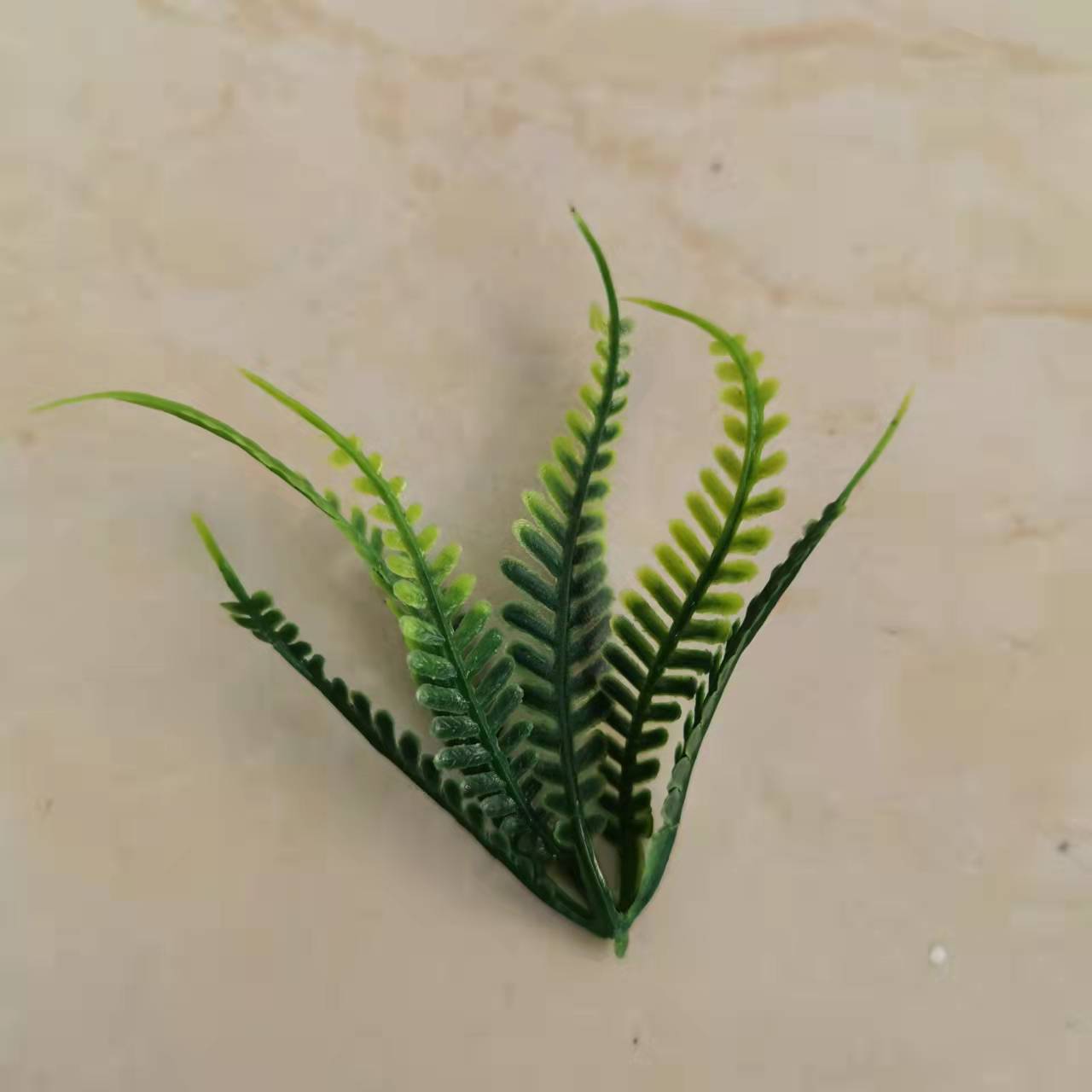 仿真植物8厘米六叉花围水草配件 盆景盆栽仿真椰子叶水族造景水草