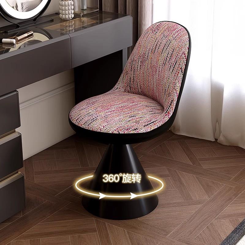 轻奢风化妆凳小转椅可旋转罗比椅家用卧室化妆台椅子梳妆美甲凳子