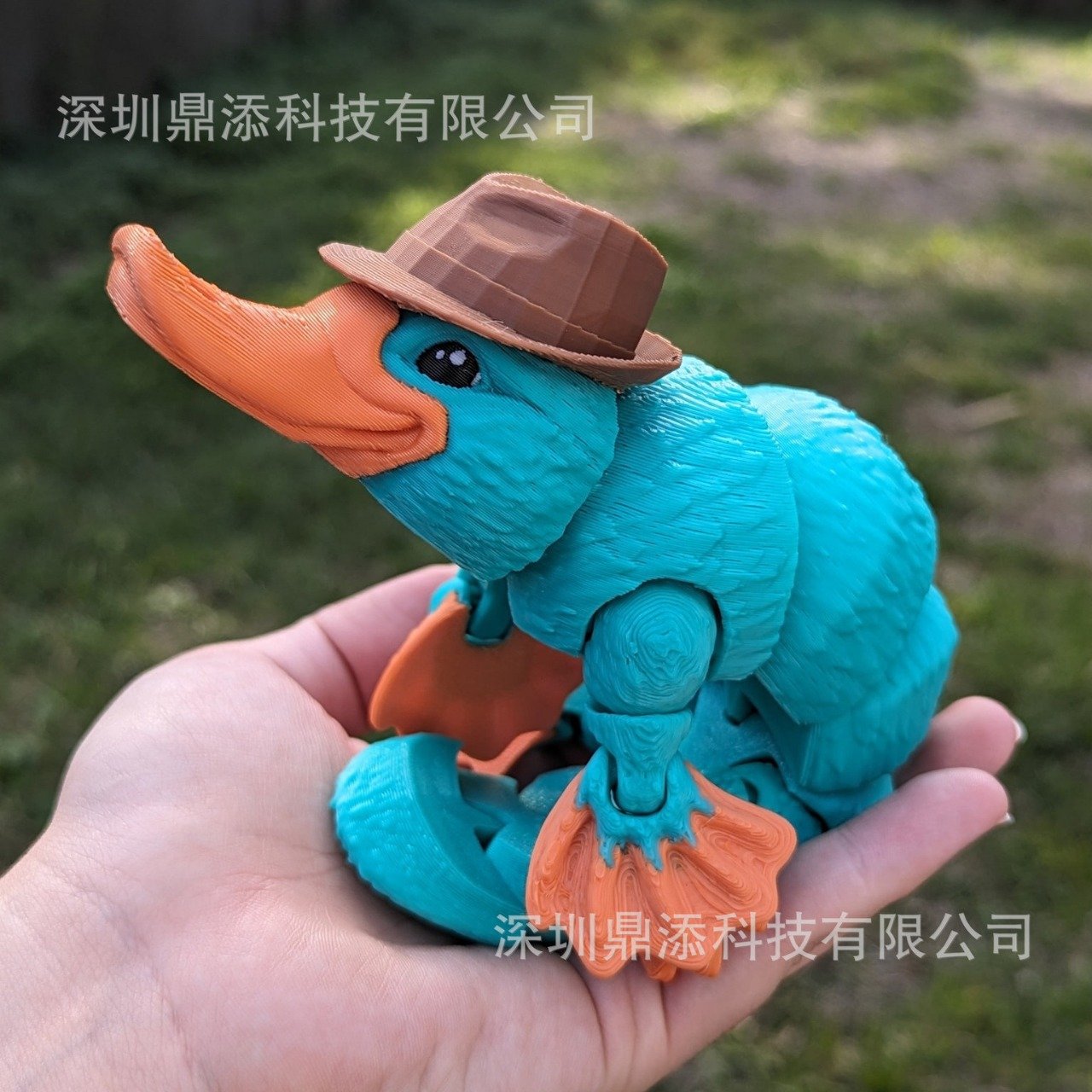 3D Printed Articulated platypus3D打印铰接鸭嘴兽摆件装饰玩具
