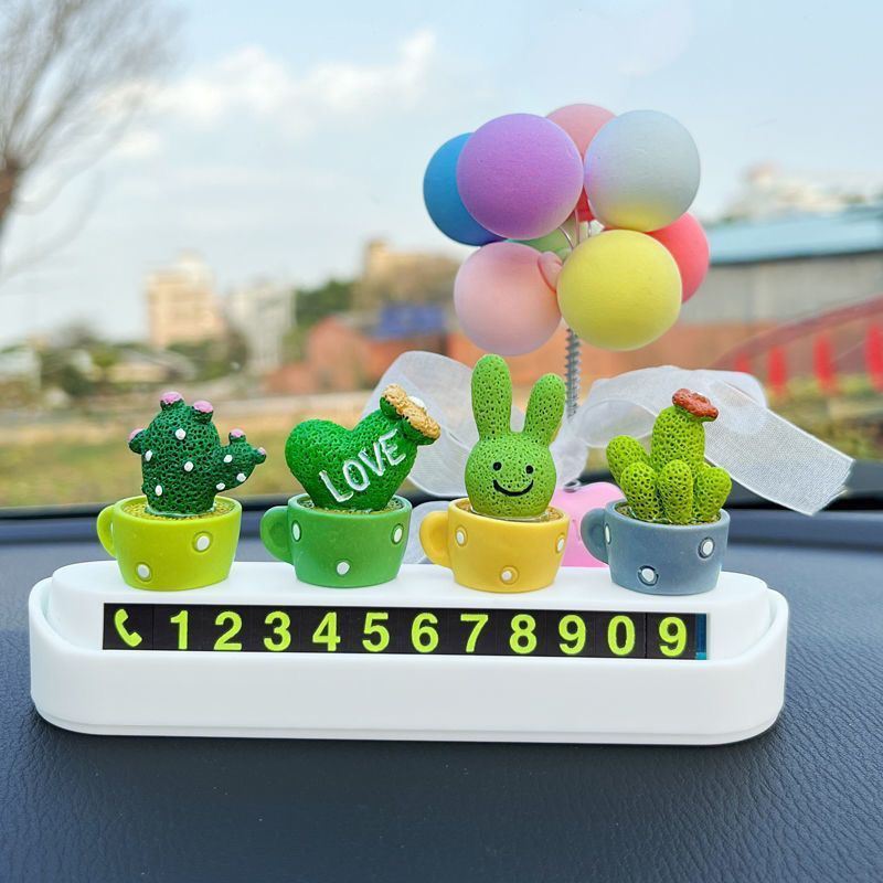 汽车临时停车号码牌女网红创意个可F爱车载挪车移车电话数字摆件